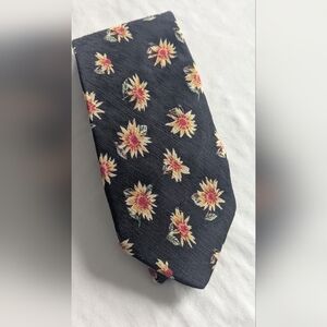 Lands' End Silk Tie Longer Length Sunflowers